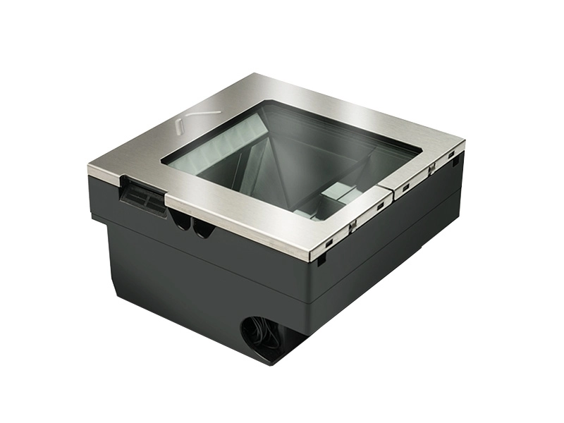 Quadratischer Einbau-Barcodescanner aus Metall und Kunststof