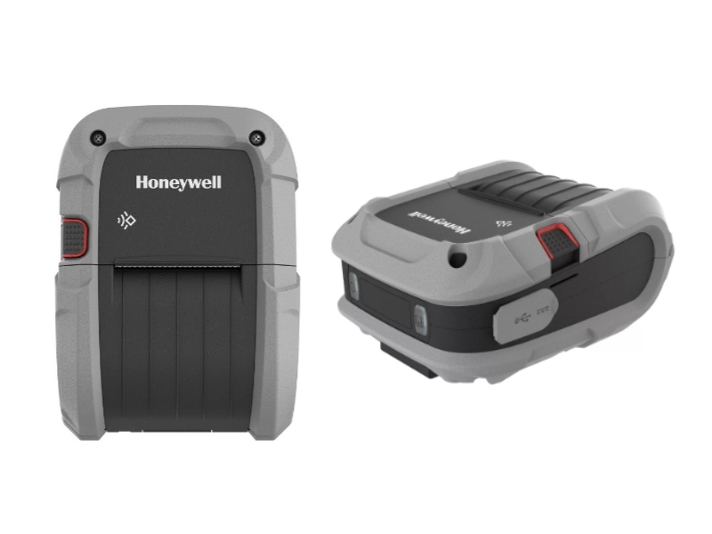 Honeywell RP2f mobile receipt and label printer, rugged grey portable 203 dpi direct thermal printer for field, retail and logistics teams