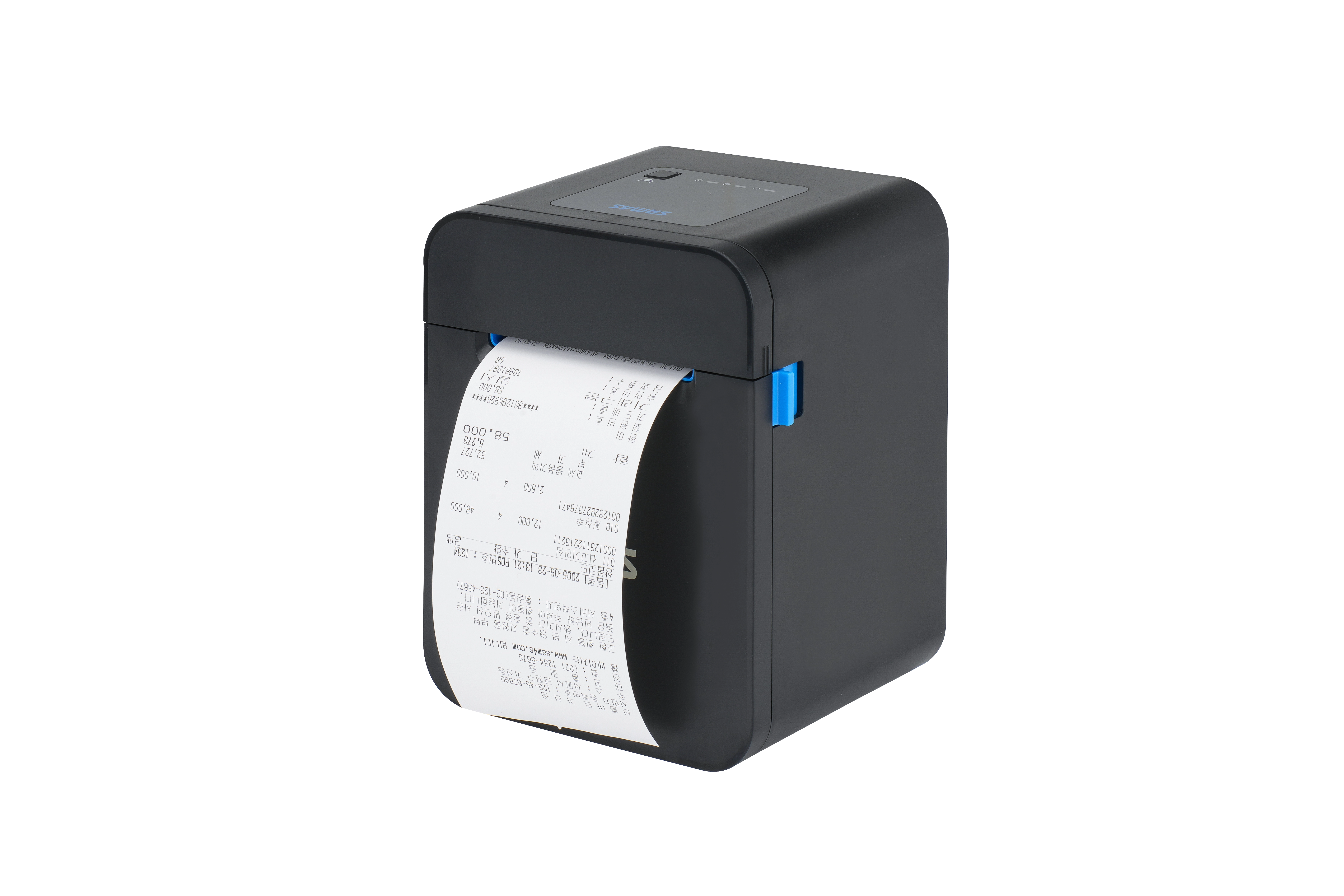 Schwarzer MagicPOS Sam4S H-Cube 102 Bondrucker mit Bon, USB, WLAN und Bluetooth für Kasse, POS, Handel und Gastronomie