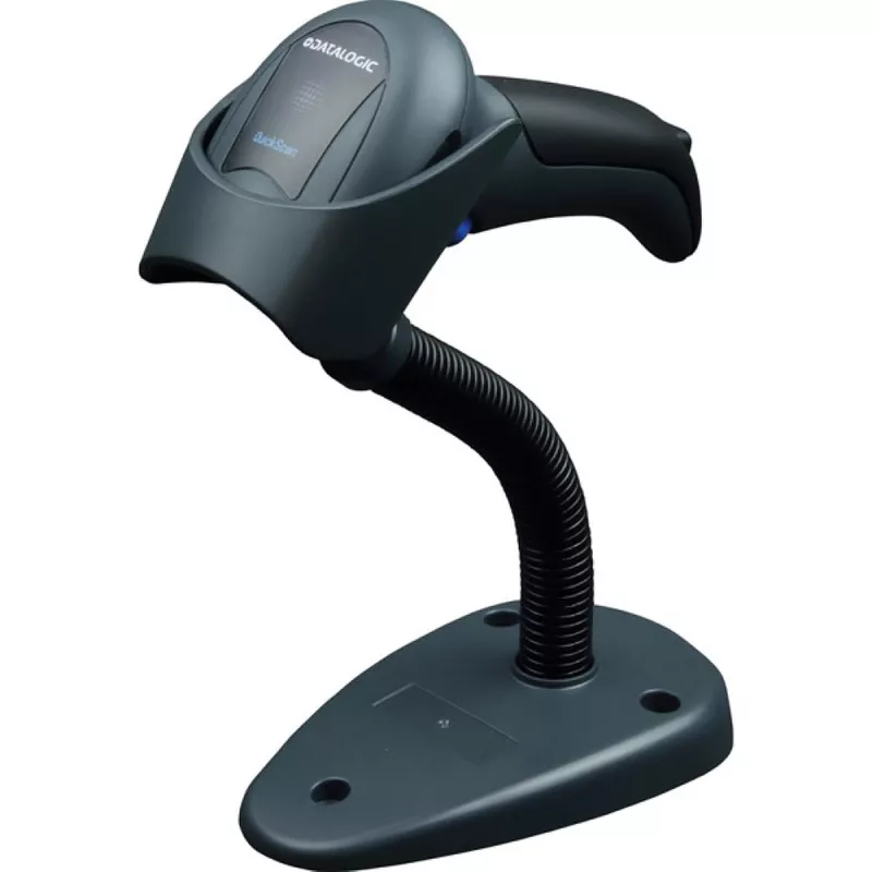 1D Handscanner Datalogic QuickScan I QD2131 - CCD-Barcodescanner, PS2-KIT mit Ständer, schwarz QD2131-BKK3S