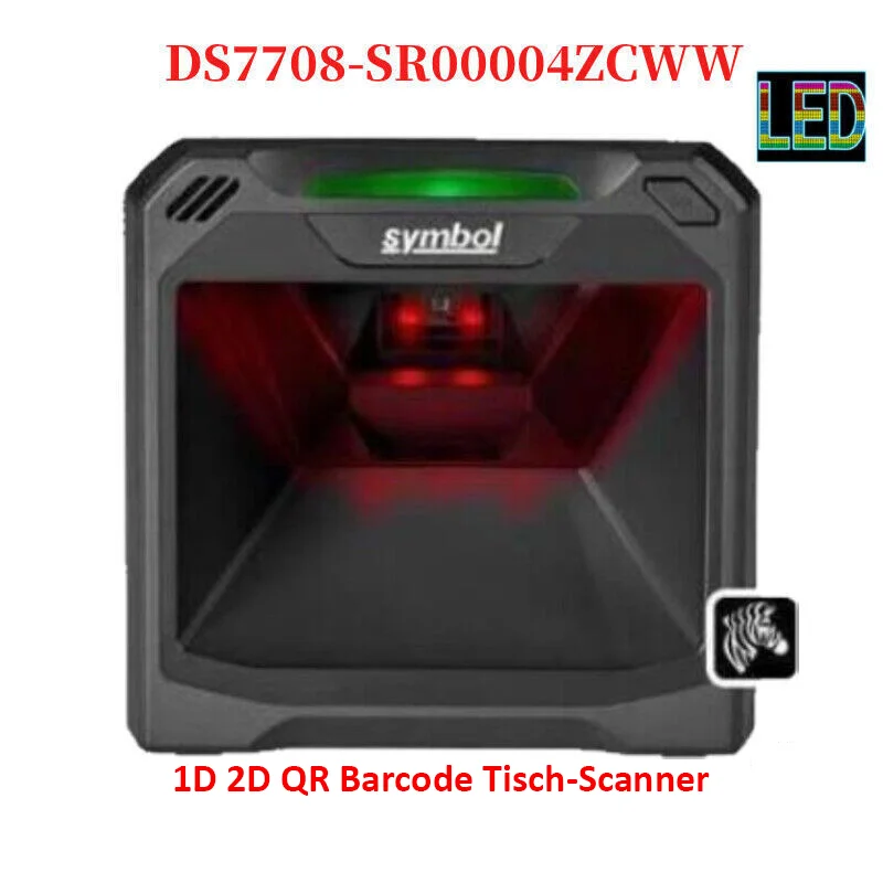 Symbol DS7708 1D 2D QR Barcode Tischscanner schwarz