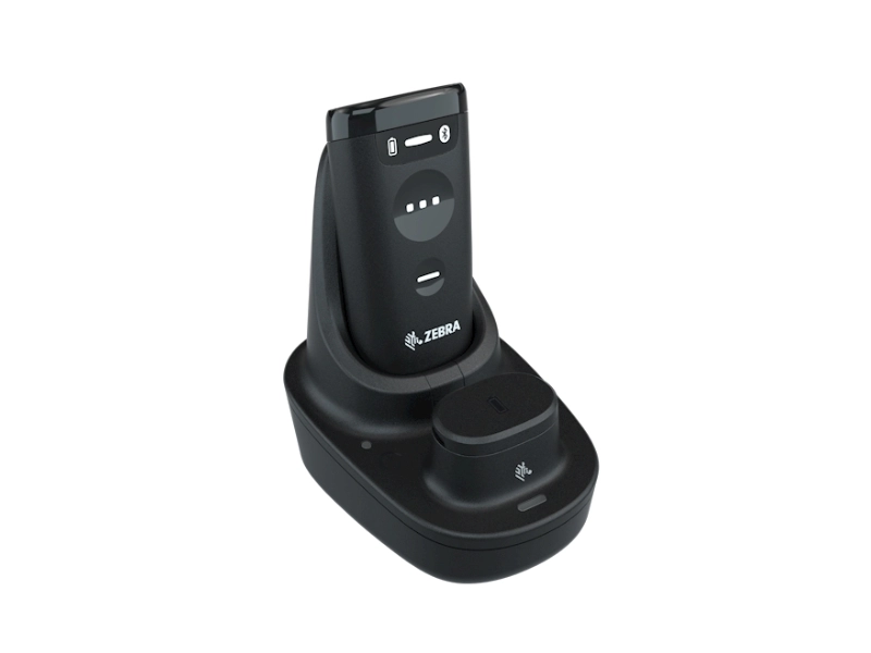 Zebra CS6080 Bluetooth 1D/2D wireless barcode scanner with USB charging cradle and battery for retail and logistics