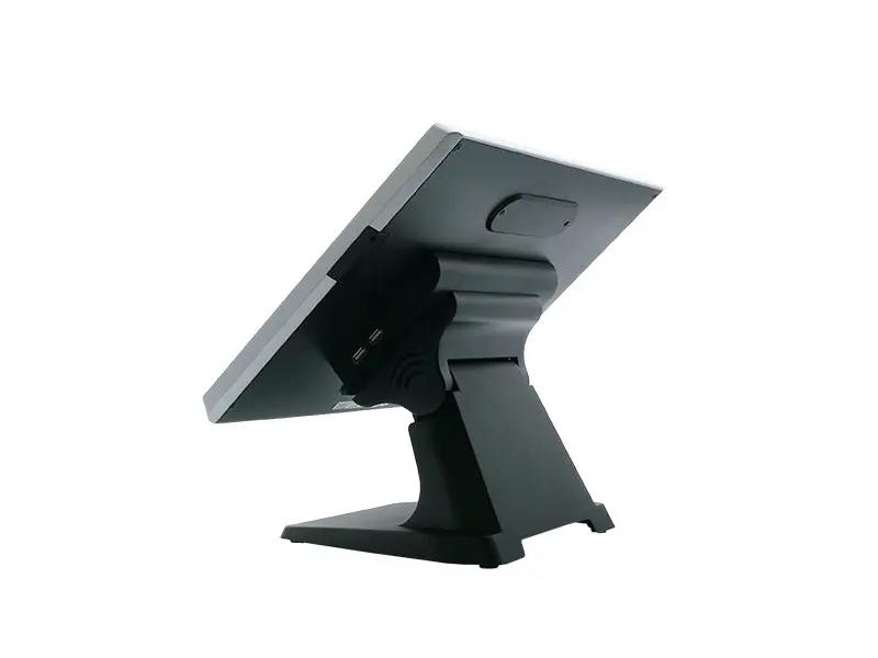 Schwarzes All-in-One Touchscreen-Kassensystem seitlich