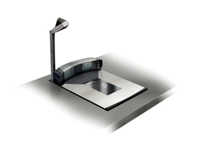 Integrierter Barcode-Scanner im Kassentisch