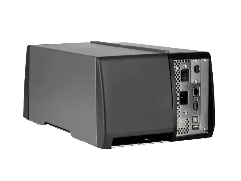 Schwarzes externes Datenspeichergehäuse Rückseite mit Ports