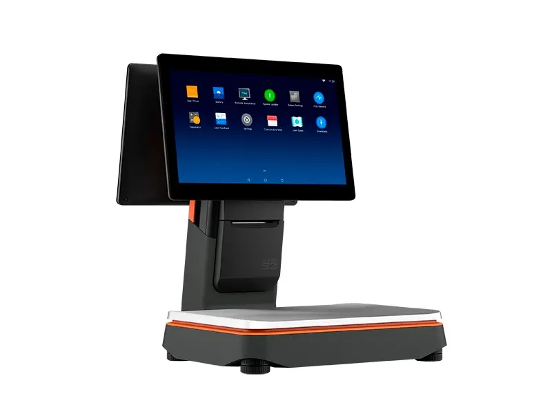 Moderne POS-Kassenwaage mit großem Touchscreen-Display