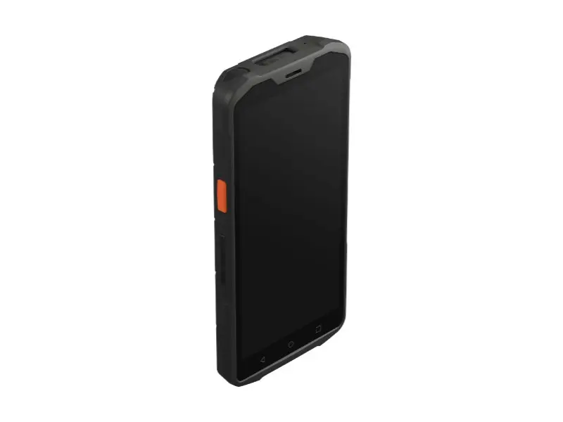 Schwarzes robustes Outdoor-Smartphone mit Touchscreen