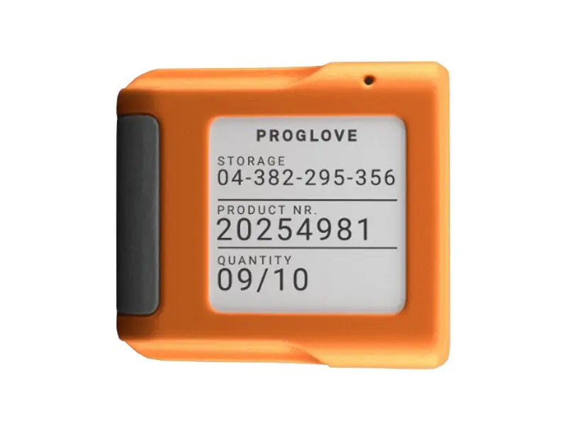 Orangefarbenes ProGlove Barcode-Scanner-Modul