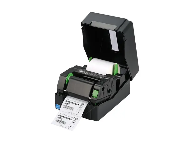 Kompakter Thermo Etikettendrucker mit Etikettenrolle