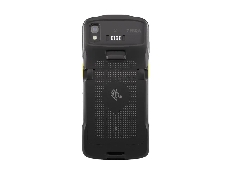 Rückseite eines Zebra Handheld-Scanners in Schwarz