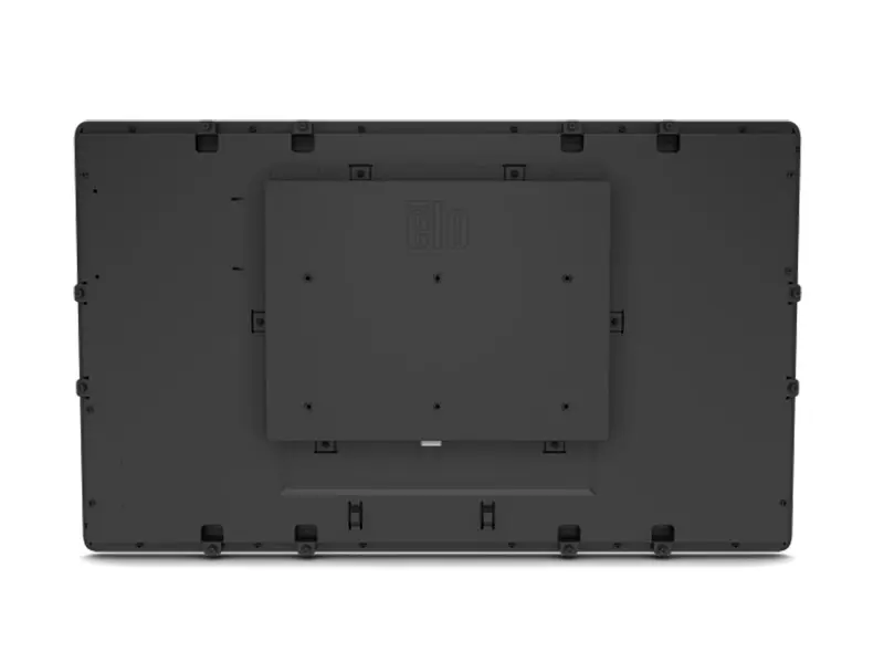 Rückansicht eines Elo Touchscreen-Monitors in Schwarz