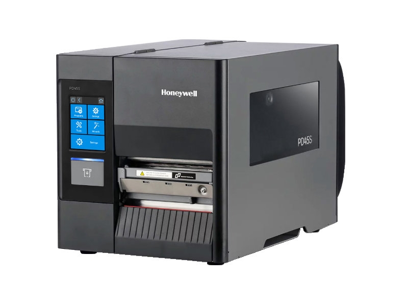 Etikettendrucker Honeywell PD45S - 3.5-Touchdisplay, 300dpi (200mmSek.) Thermotransfer, USB + RS232 + Ethernet, schwarz, PD45S0F0010000300