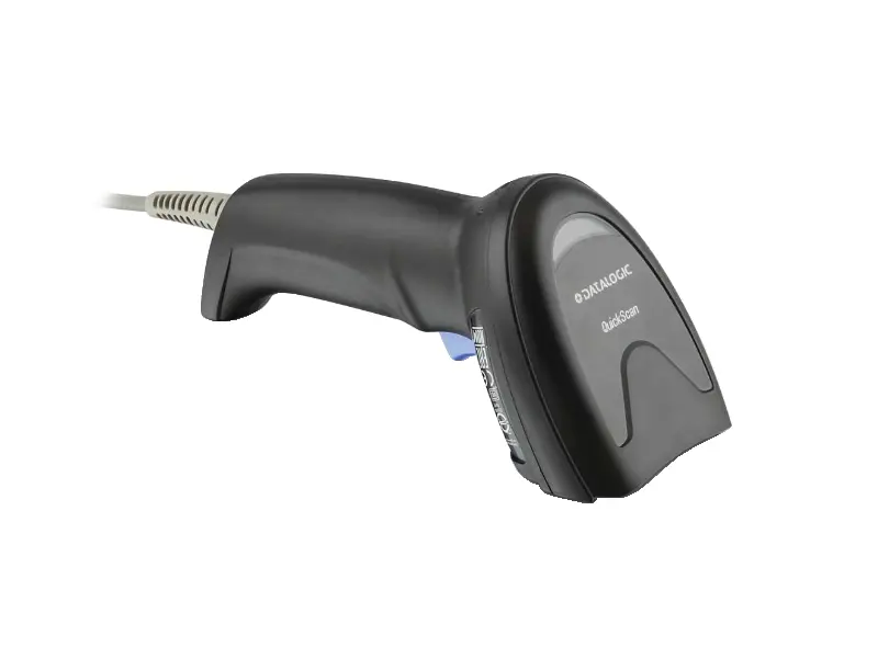 Schwarzer Datalogic QuickScan Hand-Barcodescanner mit Kabel