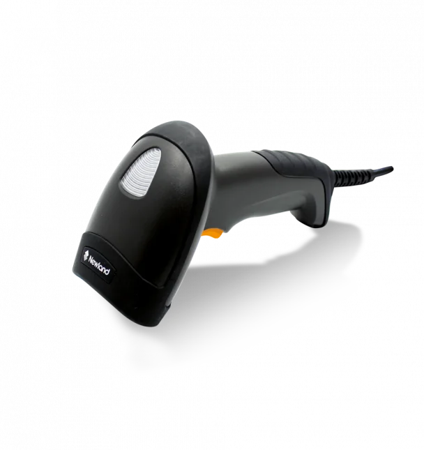 Schwarzer Newland Hand-Barcodescanner mit Kabel