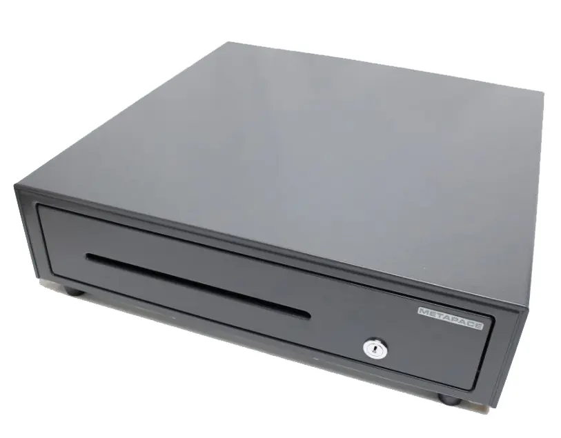 Schwarze Metapace Kassenschublade mit Schloss und Schlitz