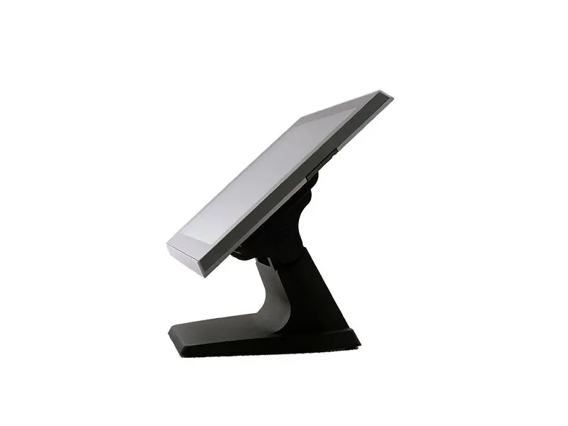 Seitliche Ansicht eines modernen Touchscreen-Kassenterminals