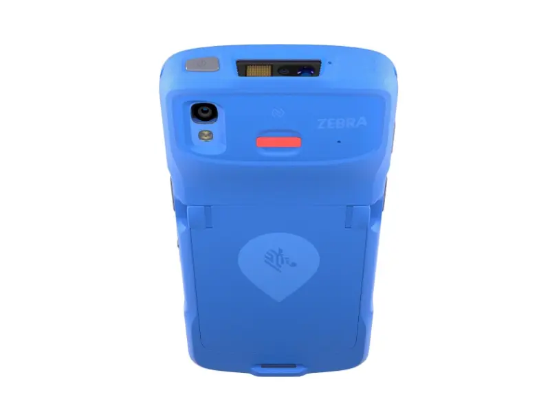 Rückansicht Zebra TC21/TC26 in blauer Schutzhülle