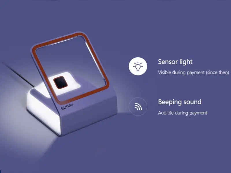 Beleuchteter SUNMI QR-Code Scanner mit Signaltonfunktion