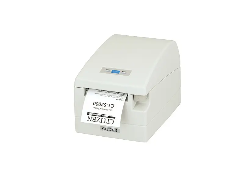 Weißer Citizen CL-S2000 Etikettendrucker mit Rolle