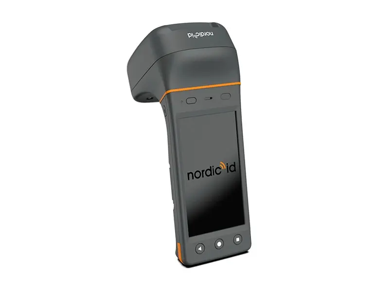 Mobiler Nordic ID RFID-Handscanner in Grau mit Display