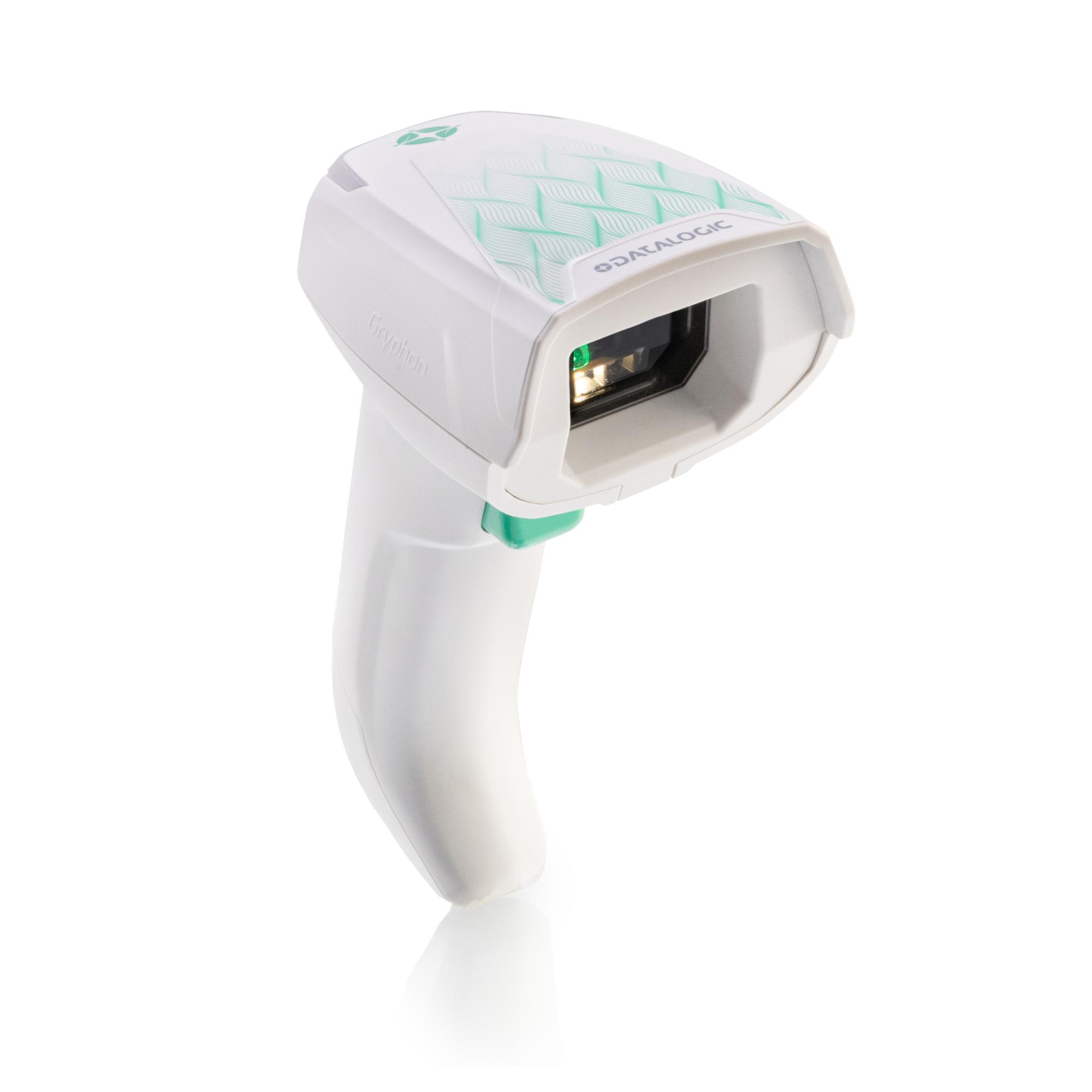 Weißer Datalogic Gryphon 2D-Barcodescanner für Handbetrieb