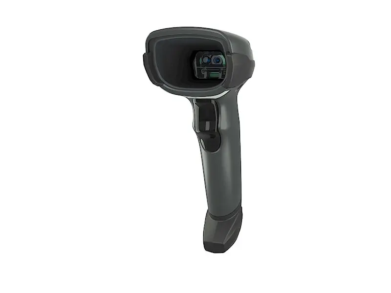 Schwarzer ergonomischer Hand-Barcodescanner vorne