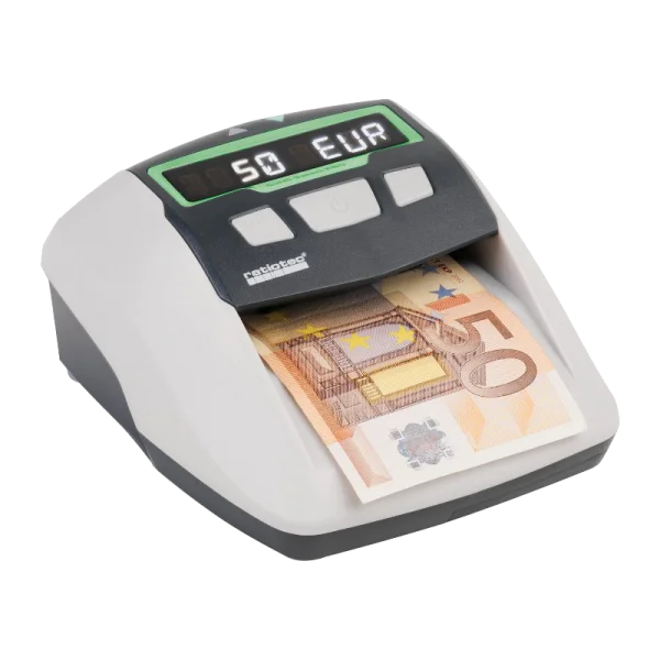 Elektronischer Euro Geldscheinprüfer mit 50-Euro-Schein
