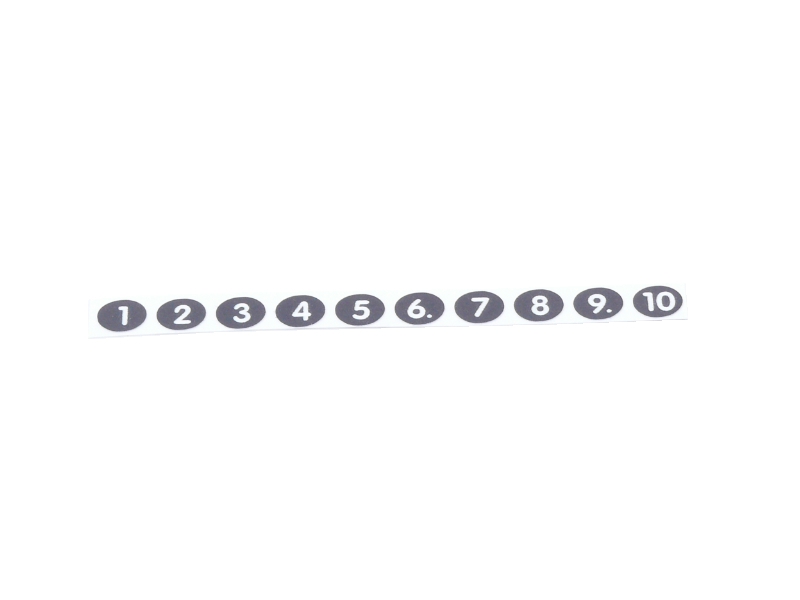 Stift-Aufklebenummern 1, 2, 3, 4, 5, 6, 7, 8, 9, 10 für Addimat Kellnerstifte, 65.031 Stift-Aufklebenummern 1, 2, 3, 4, 5, 6, 7, 8, 9, 10 für Addimat Kellnerstifte, 65.031
