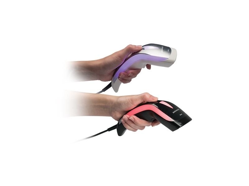 1D/2D Handscanner Datalogic Heron HD3430 - Barcodescanner mit Ständer, USB-Kabel KIT, weiss Inkl. USB-Kabel, HD3430-WHK1B