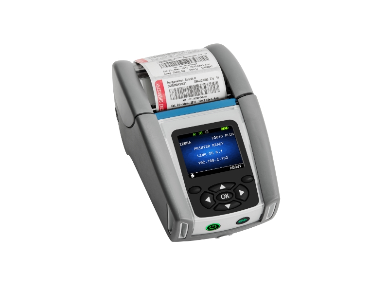 Mobiler Bon- und Etikettendrucker Zebra ZQ610 Plus-HC für das Gesundheitswesen, 55.4mm, Druckbreite 48mm, Bluetooth Inkl. Gürtelclip, Schultergurt und Akku Mobiler Bon- und Etikettendrucker Zebra ZQ610 Plus-HC für das Gesundheitswesen, 55.4mm, Druckbreite 48mm, Bluetooth Inkl. Gürtelclip, Schultergurt und Akku